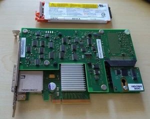 IBM 74Y6511 3Gb SAS 2-Port PCIe 380MB DDR RAID Adapter 574E 44V4199 mit Akku - Bild 1 von 3