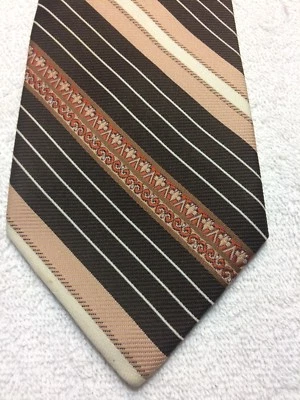 CORBATA VINTAGE CABOT IMPERIAL PARA HOMBRE MARRÓN ROSA BORGOÑA BLANCA 4 X 57 Foto 1 de 4