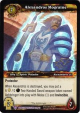Alexandros Mograine Epic Foil Card World of Warcraft WoW TCG Dungeon Treasure