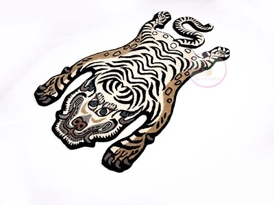 Alfombra de lana para dormitorio de niños con forma de animal felpudo de piel de animal 2x3 pies Foto 1 de 4