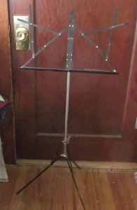 Vintage "The Hamilton Victoria" Metal Folding Collapsible Music Stand USA & Case - Picture 1 of 14