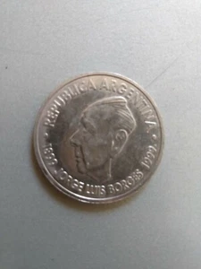 Moneda Homenaje a Jorge Luis Borges - 2 pesos - 1999 - Imagen 1 de 3