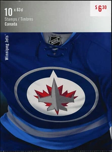 Canada Stamp Booklet - #BK553 Winnipeg Jets (2013) 10 x 63¢ Booklet of 10 sta... - Picture 1 of 1