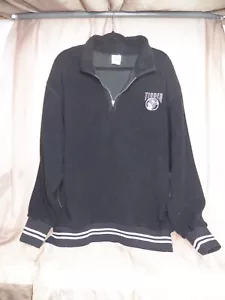Vintage Disney Winnie Black The Pooh Tigger 1/4 Zip Sweatshirt - L-XL Women's - Picture 1 of 4