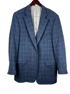 Paul Stuart III Super 110’s Wool Cashmere Blazer Blue Sz 43 Extra Long/Tall Navy - Picture 1 of 6