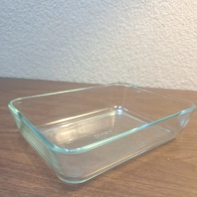 Pyrex 7210 Clear Casserole Baking Dish 3 Cup Rectangle blue tint 7x5x1.5 - Image 1 of 4