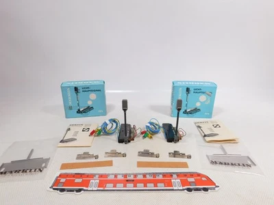 Märklin H0 AC 2x 7239 Light Main Signal Very Good/Mint+Box #EH186-0.5 - Image 1 of 4