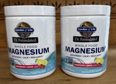 2 x 14,9 oz Garden Of Life alimento entero magnesio frambuesa limón caducidad 12/26 Foto 1 de 4