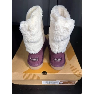 Botas curtas femininas Koolaburra by UGG Dezi forradas de pele sintética ameixa tamanho 7 - Imagem 1 de 4