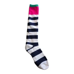 Gap Kids Rugby Striped Knee Length Socks Girl Size M Blue Green Pink Colorblock - Picture 1 of 2
