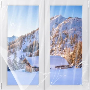 Window Insulation Kit for Winter- 62 × 433 Inch Indoor 10-Window Plastic for ... - Picture 1 of 7