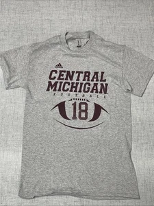 Adidas #18 Central Michigan Football University Size Small Gray New No Tags - Picture 1 of 4
