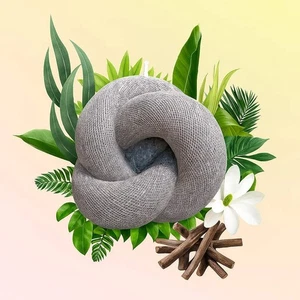 VOSK Handmade Candle - Knot Candle, Wet Stone, Eucalyptus - Picture 1 of 7