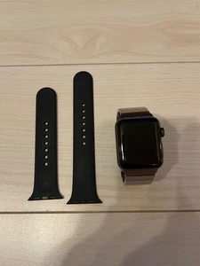 Apple Watch Series 3 38mm Silver Aluminum w/Black - Picture 1 of 6