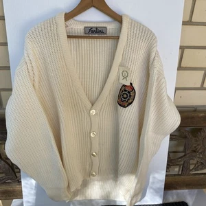 Fantini Made In Italy Men’s Navy Jumper Cardigan Button Front White NWT - Bild 1 von 15