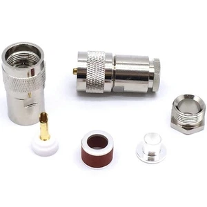Connector Male Clamp Coaxial Cable Replacement 1 Pcs 50 Ohm Accessories - Zdjęcie 1 z 9