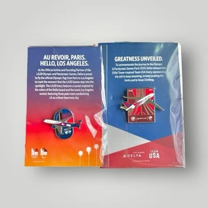 Team USA 2024 Paris Olympics & 2028 LA Collectible Metal Pin Delta Air Lines Neu - Bild 1 von 8