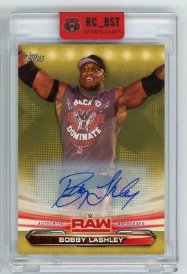Topps WWE RAW BOBBY LASHLEY 2019 - Gold Parallel Auto #A-BL #02/10 Foto 1 de 4