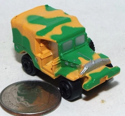 Small Micro Machine WWII type M-37 Weapons Carrier / Yellow & Green Camouflage - Image 1 of 3