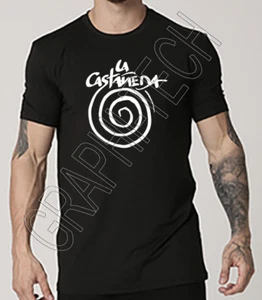 LA CASTAÑEDA CENIT PLAYERA NEGRA / BLACK T-SHIRT  ROCK MEXICANO NEVO - Picture 1 of 4