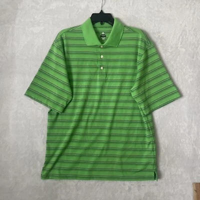 Polo Bolle Para Hombres Rayas Verdes Golf Mediano Mezcla Poliéster Manga Corta Foto 1 de 4