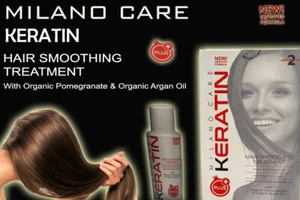 MILANO KERATIN Plus Hair Smoothing Treatment With Organic Pomegranate Argan Oil - Picture 1 of 3