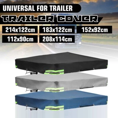 MARKENLOS Anhänger Flachplane Abdeckplane 220x125cm für Stema PKW Hängerabdeckung mit Seil