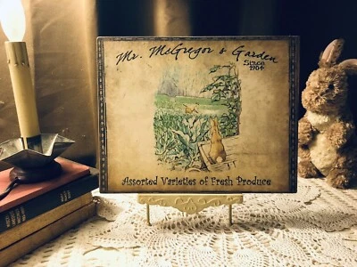 Peter Rabbit, Mr. McGregor's Garden PRIMITIVE Handcrafted Plaque / Sign #3