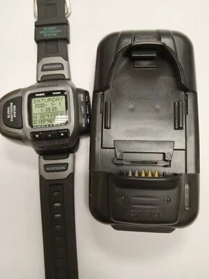 RARE Casio Vintage Pathfinder / Pro Trek GPS Retro Watch with Charger PRT-2GP - Image 1 of 4