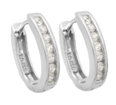 Orecchini Creole Argento 925 con Zirconia E Protezione Anti Annerimento Pietre - Immagine 1 di 3