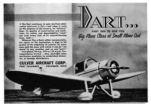 THREE 1938 & 1939 Dart Aircraft annunci 7/15/2024c - Foto 1 di 3