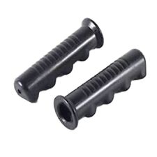 Sturdy and Weatherproof Rubber Handles for Wheelbarrows Black Set of 2