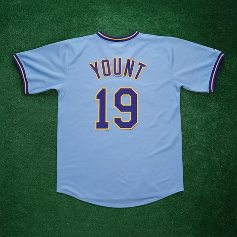 Robin Yount Milwaukee Brewers Blue Cooperstown Throwback Men's Jersey Cover