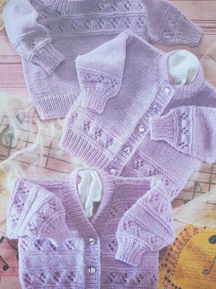 DK PATTERN 16-22inch  cardigan and jumper babies toddler  (0082) - Image 1 of 1