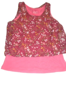 Camiseta sin mangas floral para niñas talla 7/8 púrpura floral NUEVO - Imagen 1 de 2