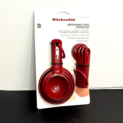 KitchenAid Measuring Set - Red - 9 pc  Soft handles  Dishwsher Safe. - Image 1 of 4