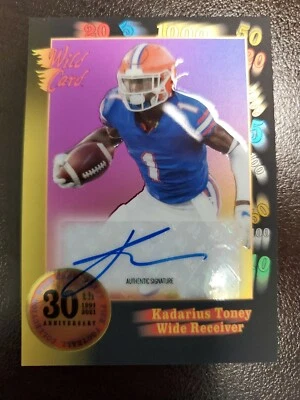 2021 Wild Card 30th Anniversary Kadarius Toney National exclusive Auto SP /250 - Image 1 of 2