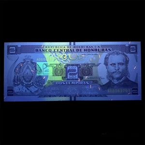 Honduras 2 Lempiras Banknote Beautiful Currency Under UV Light Money - Picture 1 of 3