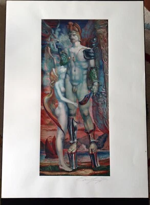 Ernst Fuchs: Perseus und die Nymphe. Signierter original Druck 218/450 - Bild 1 von 4
