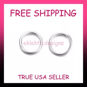 4mm .8mm/20ga 20pcs Silver Plated 304 Stainless Steel Open Jump Rings FREE SHIP - Picture 1 of 5