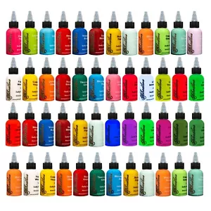 Bloodline Tattoo Ink & Sets Tattooing Inks Professional All Colors Red Blue Pink - Picture 1 of 93
