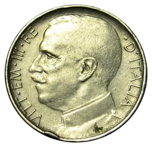 Italy 50 Centesimi Coin 1925 R KM#61 reeded edge (a3) - Picture 1 of 2