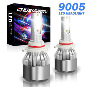 2-Side 9005 LED Headlight Bulb Conversion Kit High Beam White Super Bright 6000K