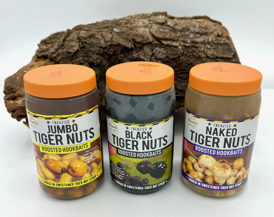 Dynamite Baits Tiger Nuts Black Jumbo Naked 500ml Tigernüsse Boosted Hookbaits