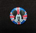 Rare bouton drapeau Mickey Mouse Head Union Jack Royaume-Uni