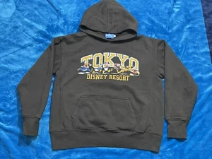 Tokyo Disney Resort Limited 2022 Mickey & Friends Brown Hoodie Kids Large - Picture 1 of 11
