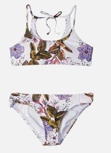 O'Neill Kid Allure Paradise Bralette Top Set Floral Print Mulitcolor Size 4 5164 - Picture 1 of 2