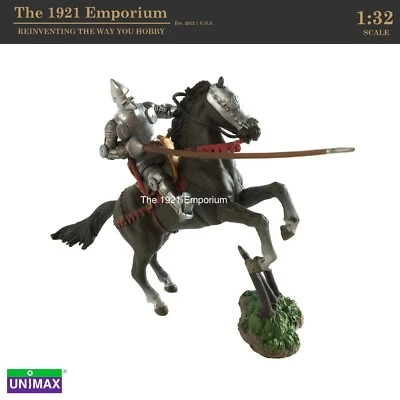 1:32 / 54mm Unimax Toys Forces of Valor Historical Legends Medieval Horse Knight - Image 1 of 2