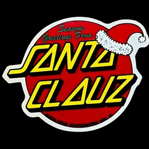 Vintage 1980’s Seasons Greetings From ￼ Santa Cruz Skateboards USA Sticker - Picture 1 of 3