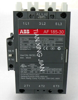 NEW ABB AF185-30-11 Contactor 100-250V FedEx or DHL or UPS - Image 1 of 3